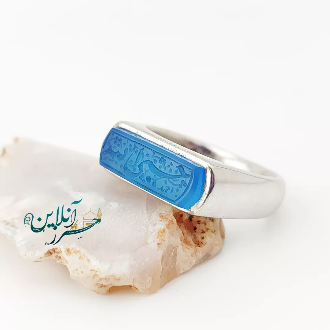 انگشتر عقیق سبز نقره دستساز مردانه طرح کپسولی a1007